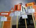 Schilder aus dem Gottesdienst im Haus Sankt Ulrich 